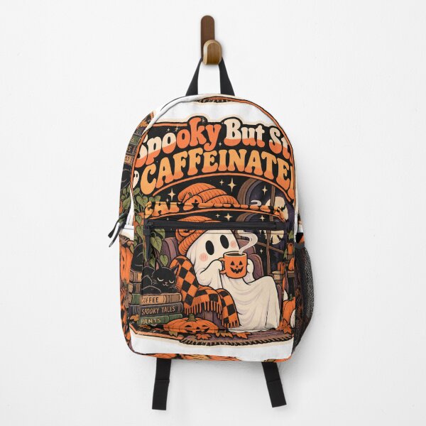 Item preview, Spooky But Still Caffeinated Halloween designed and sold by MysticCanvasAi.