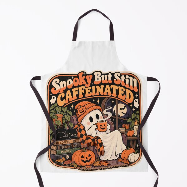 Item preview, Spooky But Still Caffeinated Halloween designed and sold by MysticCanvasAi.