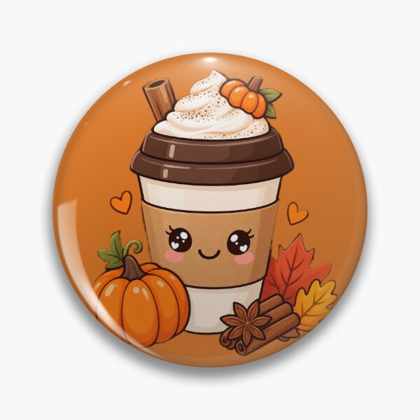 Item preview, Cute Fall Coffee Kawaii Pumpkin Autumn designed and sold by WalkWithMimi.