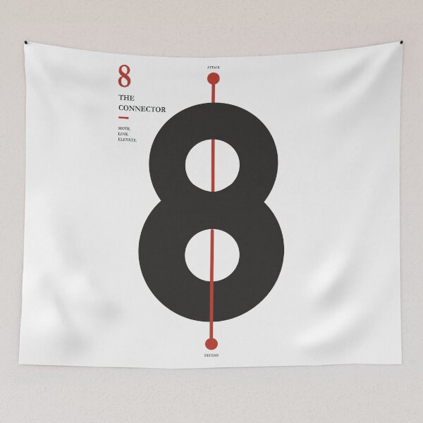 Item preview, Minimalist Football Number 8 Print, Box-to-Box Midfielder Art, Soccer Print, Sports Decor, Modern Football Illustration designed and sold by Studio pod Burom.