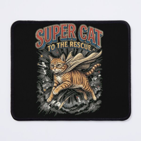 Item preview, Super Cat to the Rescue Funny Superhero designed and sold by FurRealStudioCo.