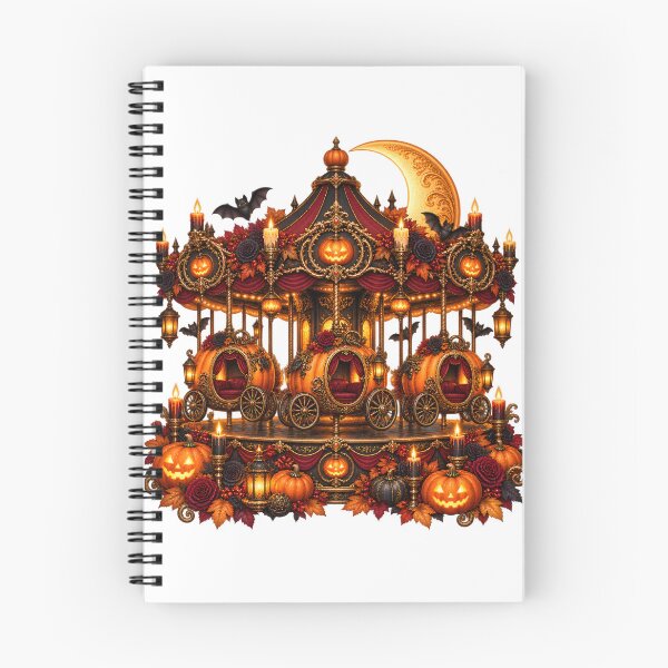 Item preview, Gothic Pumpkin Merry-Go-Round – Haunted Halloween Carniv designed and sold by Clothes With Smiling Animals Walt Gral.