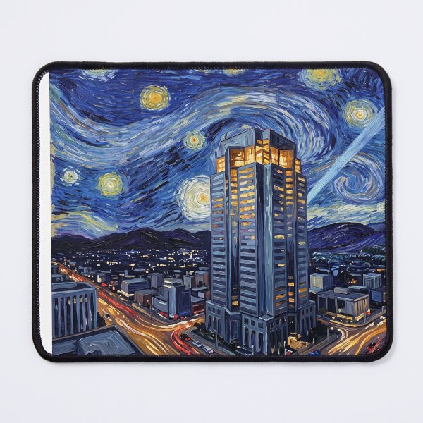 Item preview, Nakatomi Plaza Starry Night Action Landscape designed and sold by Bad-Decisions-Designs.