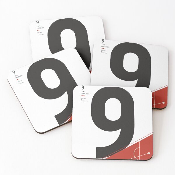 Item preview, Minimalist Football Number 9 Print, Striker Art, Soccer Poster, Sports Decor, Modern Football Illustration designed and sold by Studio pod Burom.