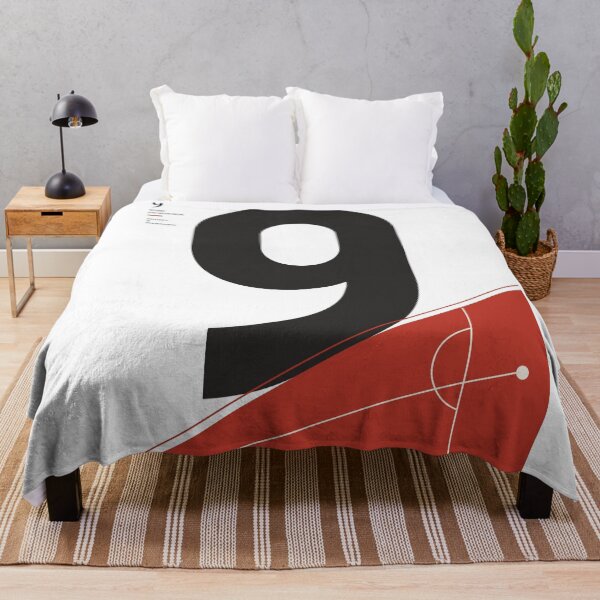 Item preview, Minimalist Football Number 9 Print, Striker Art, Soccer Poster, Sports Decor, Modern Football Illustration designed and sold by Studio pod Burom.