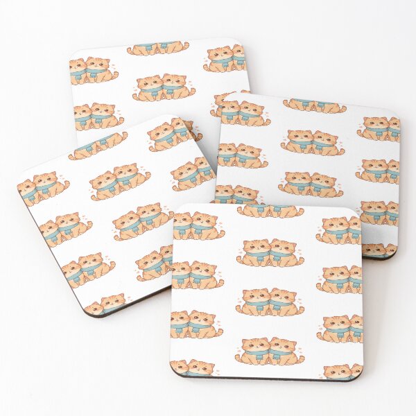 Item preview, Cute Couple Kitty – Kawaii Cat Love Illustration | Romantic Cats Gift designed and sold by Silentshelf.