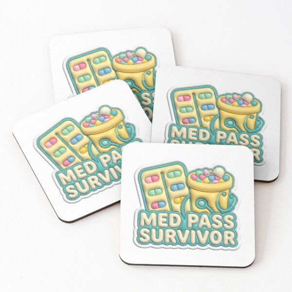 Item preview, LPN Med Pass Survivor 3D Puffy Sticker – Funny Long Term Care Nurse Burnout Gift designed and sold by The Niche Lab.