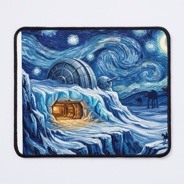 Item preview, Echo Base Starry Night Sci-Fi Landscape designed and sold by Bad-Decisions-Designs.