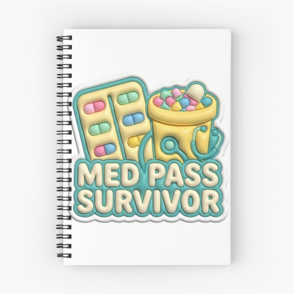 Item preview, LPN Med Pass Survivor 3D Puffy Sticker – Funny Long Term Care Nurse Burnout Gift designed and sold by The Niche Lab.