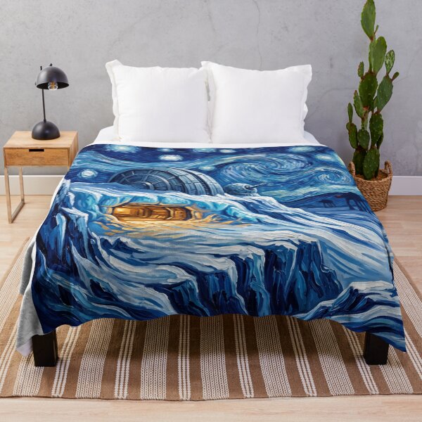 Item preview, Echo Base Starry Night Sci-Fi Landscape designed and sold by Bad-Decisions-Designs.