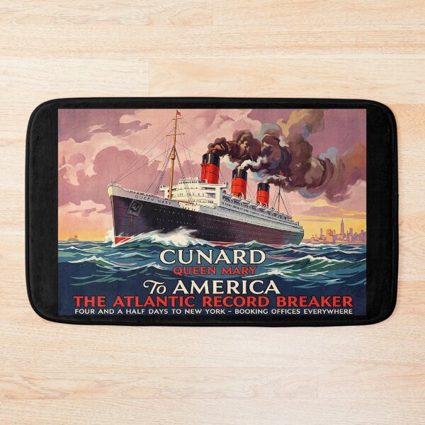 Item preview, Vintage Cunard Queen Mary Travel Poster designed and sold by ArtworkNorth.