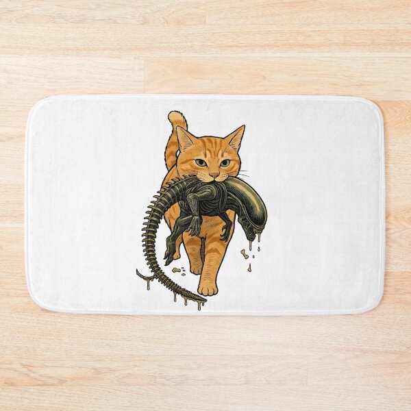 Item preview, Cat Carrying Alien Funny Sci-Fi Cat designed and sold by Elakhongthe.