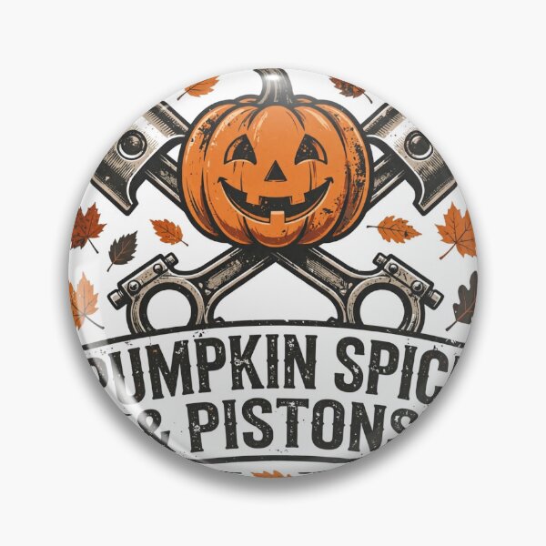 Item preview, Pumpkin Spice & Pistons - Fall Garage Badge designed and sold by Dudas Garage & Outdoors.
