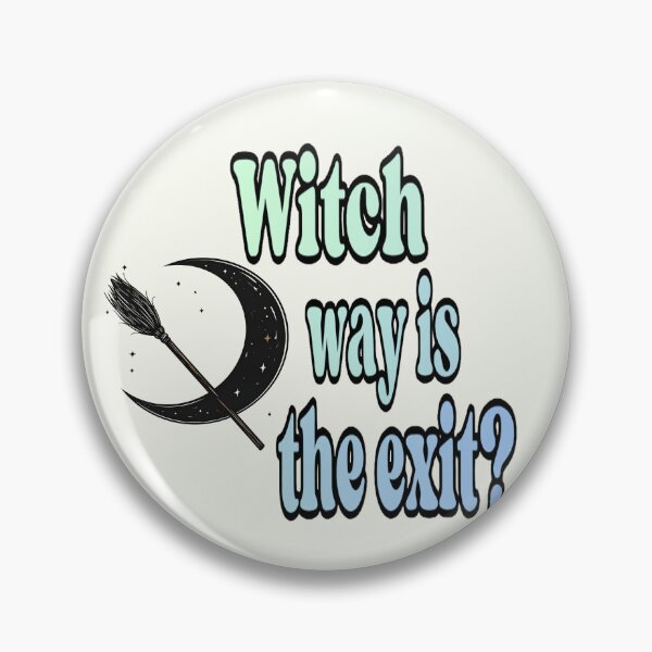 Item preview, Witch way is the exit? Witch's broom in road traffic designed and sold by LiskoDesign.