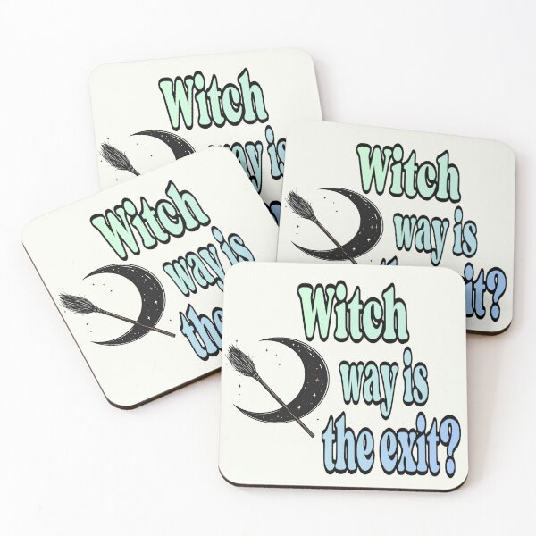 Item preview, Witch way is the exit? Witch's broom in road traffic designed and sold by LiskoDesign.