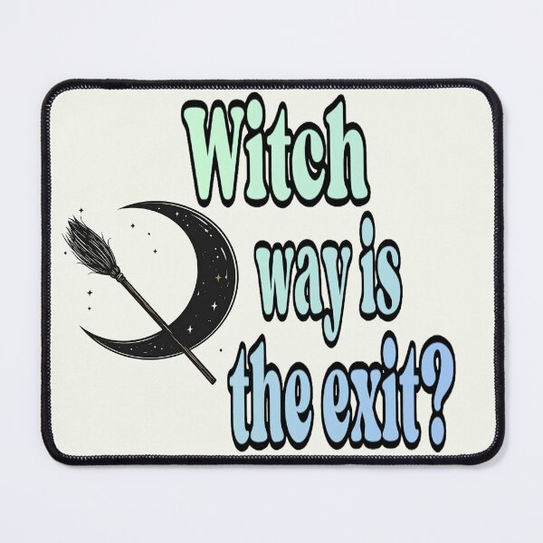 Item preview, Witch way is the exit? Witch's broom in road traffic designed and sold by LiskoDesign.