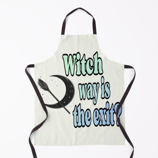 Item preview, Witch way is the exit? Witch's broom in road traffic designed and sold by LiskoDesign.