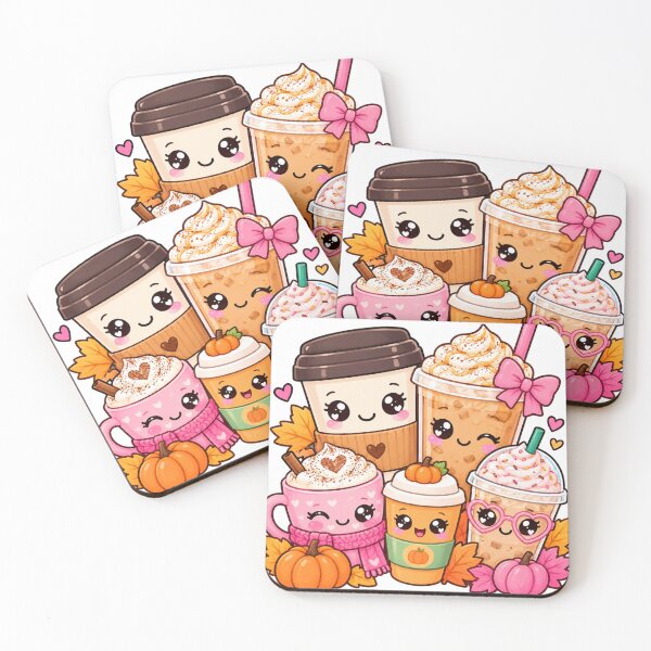 Item preview, Cute Kawaii Coffee Family Fall Autumn Pumpkin Coffee Lovers designed and sold by WalkWithMimi.