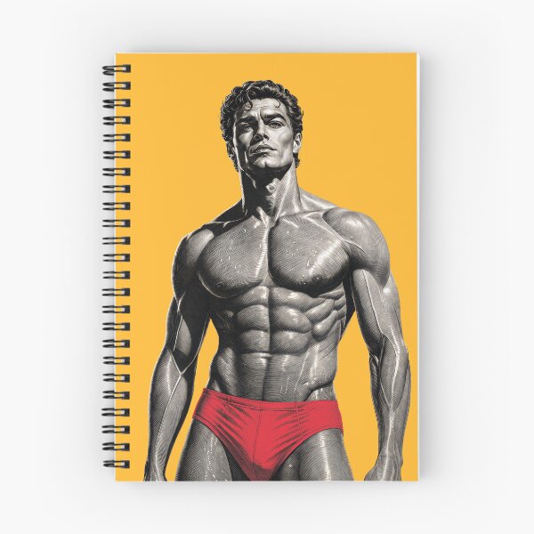 Item preview, Classic Handsome Muscular Man in Red Briefs – Comic Retro Illustration designed and sold by gayishdesign.