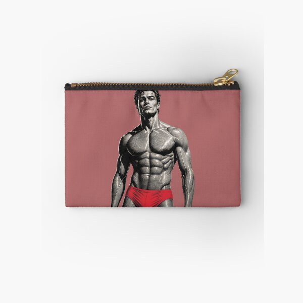 Item preview, Classic Handsome Muscular Man in Red Briefs – Comic Retro Illustration designed and sold by gayishdesign.