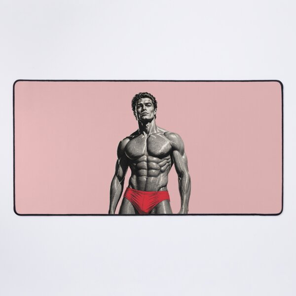 Item preview, Classic Handsome Muscular Man in Red Briefs – Comic Retro Illustration designed and sold by gayishdesign.