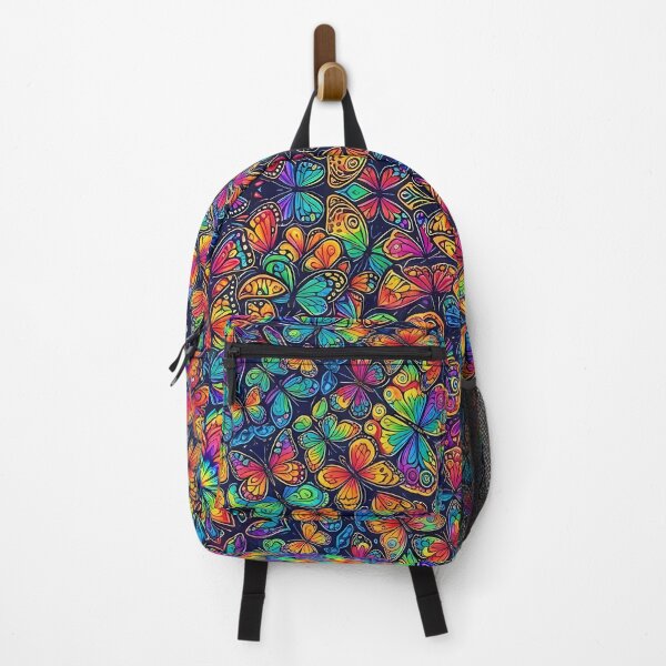 Item preview, Vivid Butterfly Kaleidoscope Mandala Pattern - Rainbow Spectrum Art Print designed and sold by SOOstudio73.