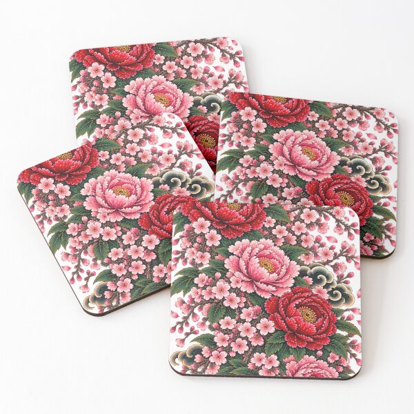 Item preview, Floral Japanese blossom design  designed and sold by Artful Traditions .