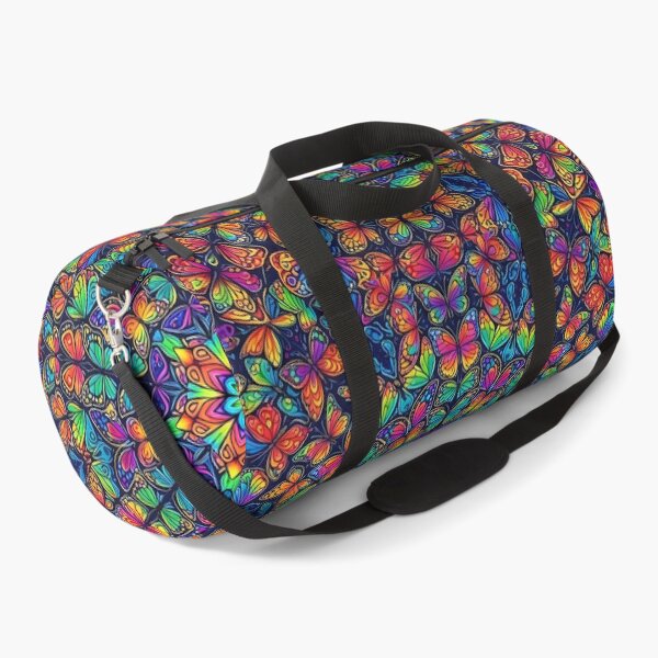 Item preview, Vivid Butterfly Kaleidoscope Mandala Pattern - Rainbow Spectrum Art Print designed and sold by SOOstudio73.