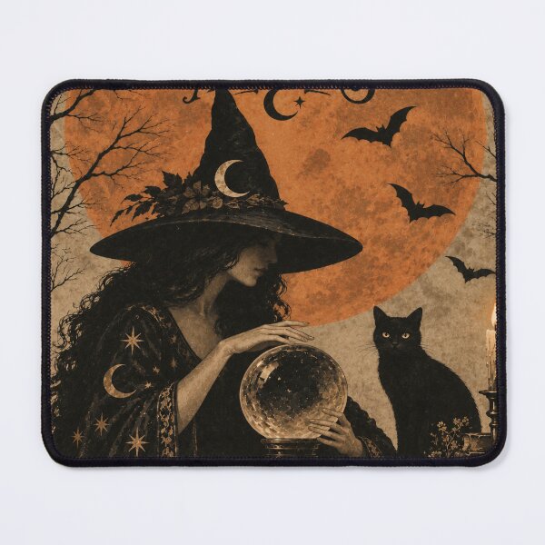 Item preview, The Fortune Teller – Vintage Halloween Witch Art designed and sold by La Roba by Niki.