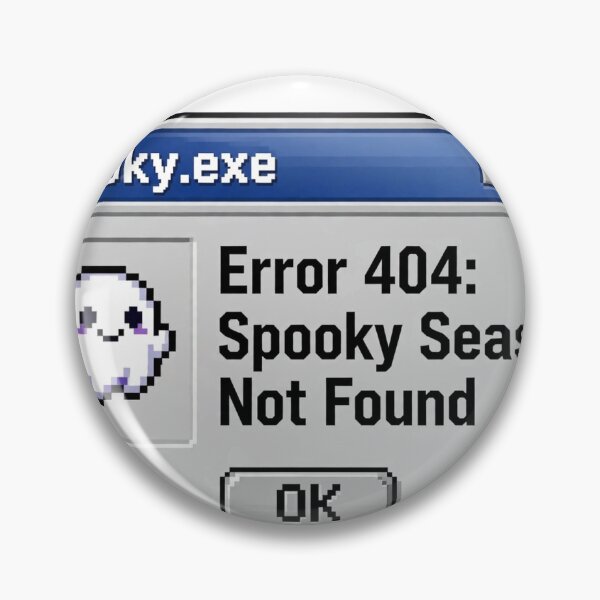 Item preview, Error 404 Spooky Season Not Found Funny Retro Tech Halloween Sticker designed and sold by Gurrteg.