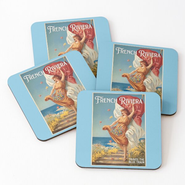 Item preview, French Riviera Travel Poster designed and sold by ArtworkNorth.