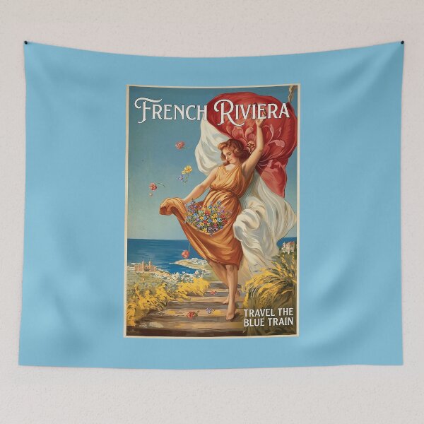 Item preview, French Riviera Travel Poster designed and sold by ArtworkNorth.
