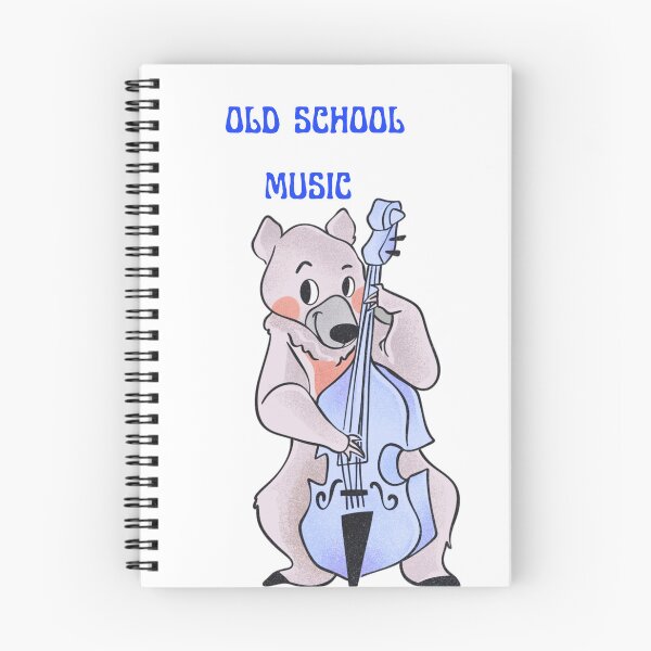 Item preview, old school music cute bear playing double bass designed and sold by stileepensieri.