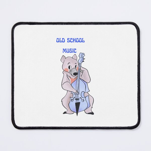 Item preview, old school music cute bear playing double bass designed and sold by stileepensieri.