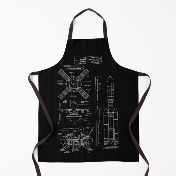 Item preview, Viking Program: Spacecraft and Lander (White Stencil - No Background) Vertical designed and sold by BGALAXY.