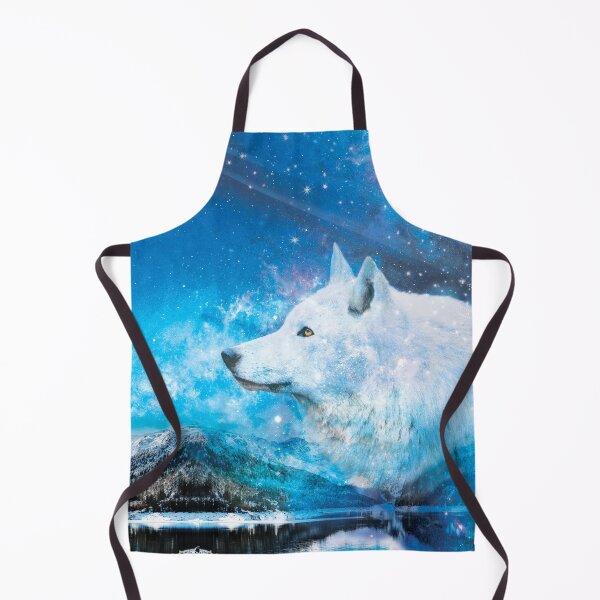 Item preview, White wolf with moon / Arctic wolf and Planets designed and sold by EglesCreations.