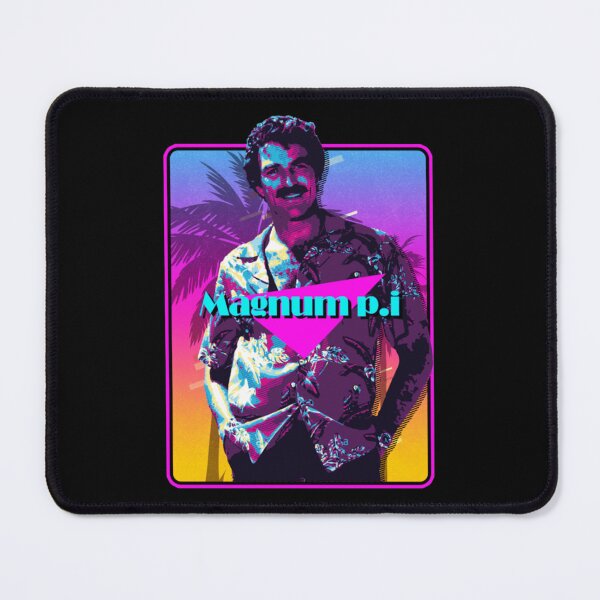Item preview, Magnum P I Neon Retro Portrait Design designed and sold by Crystal Miranda.