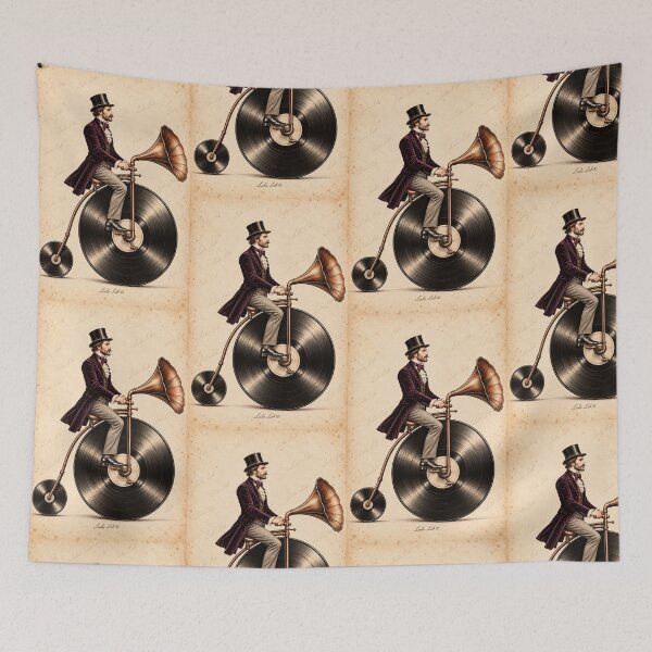 Item preview, I Am Music - vinyl bicycle poster designed and sold by LuluLeb.
