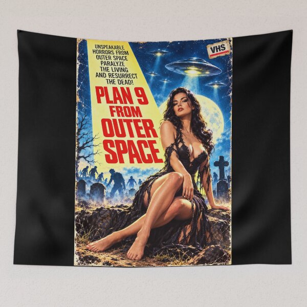 Item preview, Plan 9 From Outer Space - Cult 50s Sci Fi Pin Up B Movie designed and sold by FilMate.