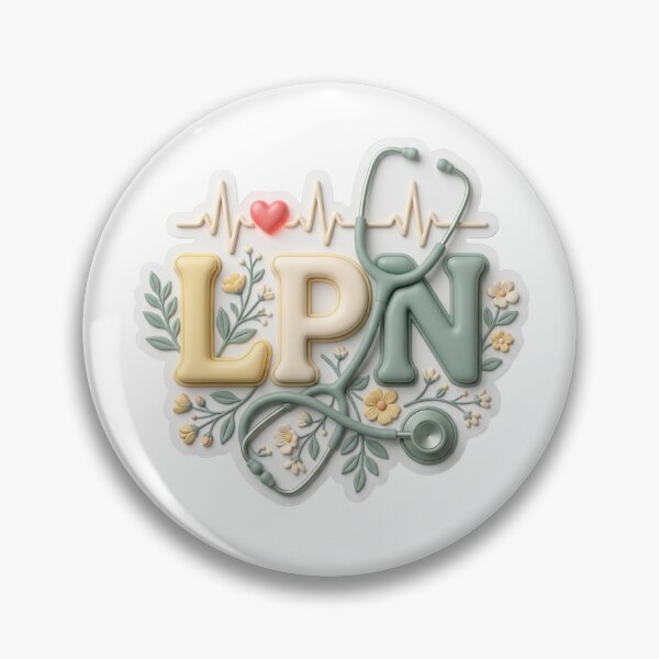Item preview, Proud LPN Stethoscope 3D Puffy Sticker – Licensed Practical Nurse Graduation Gift designed and sold by The Niche Lab.