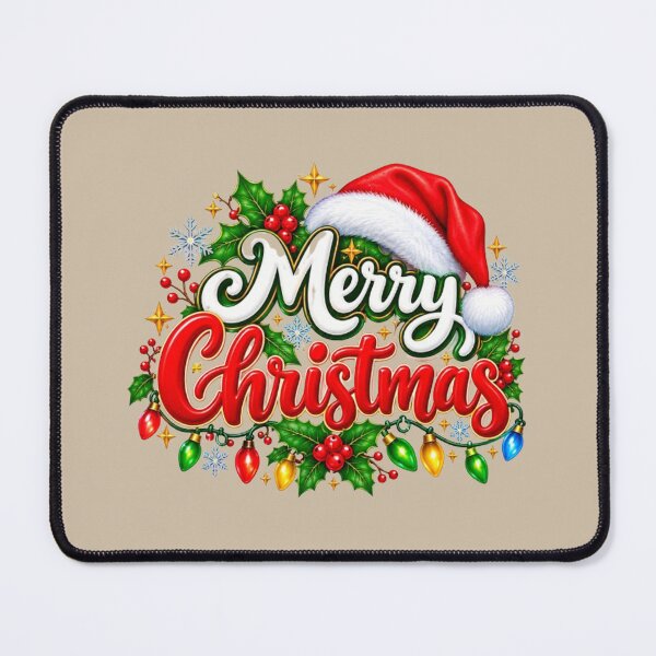 Item preview, Merry Christmas Festive Red Green Gold Artwork designed and sold by annenambiro.