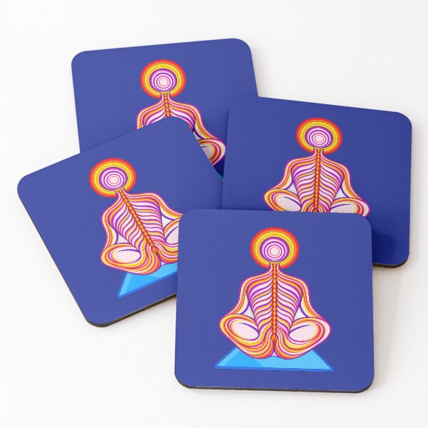 Item preview, Yoga Spine Meditation Rainbow Illustration designed and sold by kkargakou.