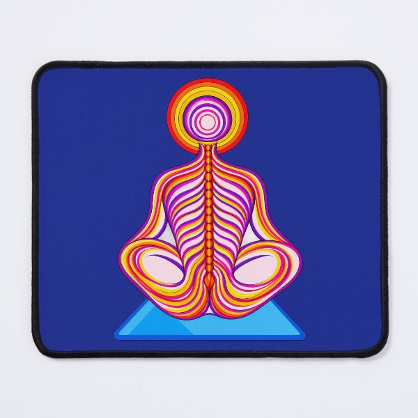 Item preview, Yoga Spine Meditation Rainbow Illustration designed and sold by kkargakou.