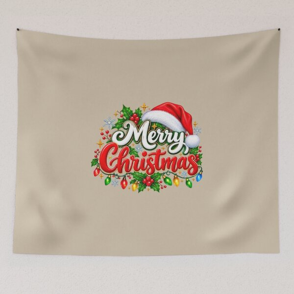 Item preview, Merry Christmas Festive Red Green Gold Artwork designed and sold by annenambiro.