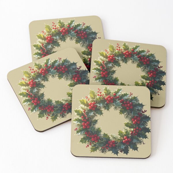 Item preview, Wreath With Seasonal Woodland Red-Colored Dupes designed and sold by taiche.