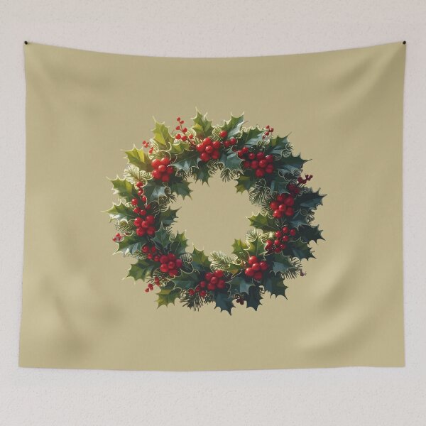 Item preview, Wreath With Seasonal Woodland Red-Colored Dupes designed and sold by taiche.