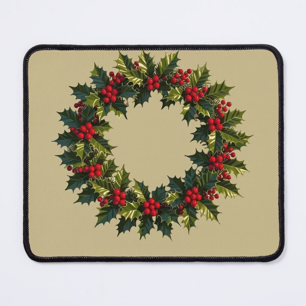 Item preview, Wreath With Holly-Berries Seasonal Decor designed and sold by taiche.