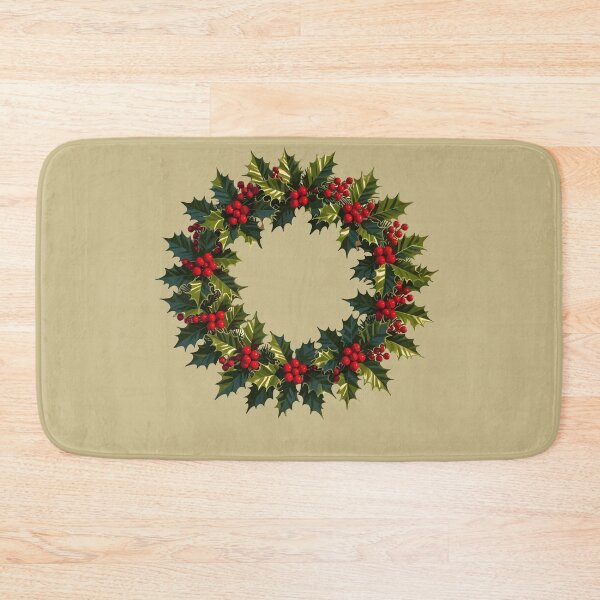 Item preview, Wreath With Holly-Berries Seasonal Decor designed and sold by taiche.