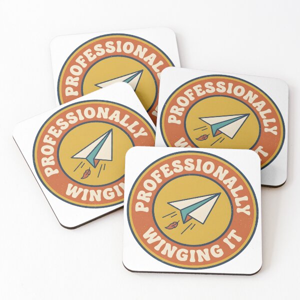 Item preview, Professionally Winging It Retro Circular Badge Funny Work Humor designed and sold by ahmadhamdi.
