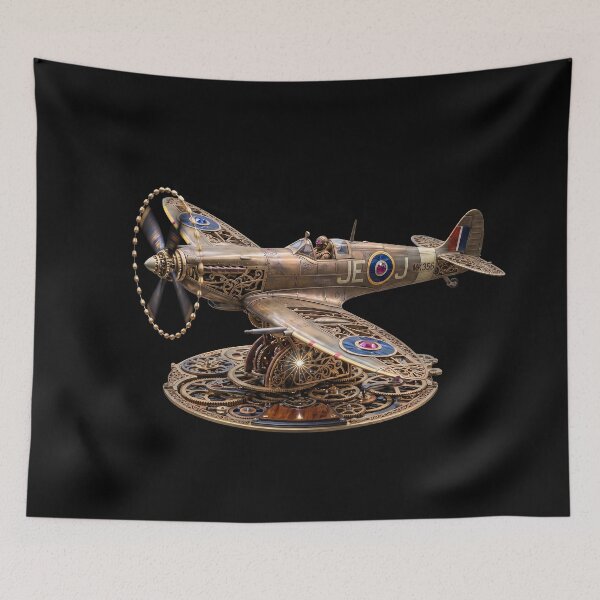Item preview, Steampunk Spitfire Mechanical Fighter Plane designed and sold by ArtworkNorth.